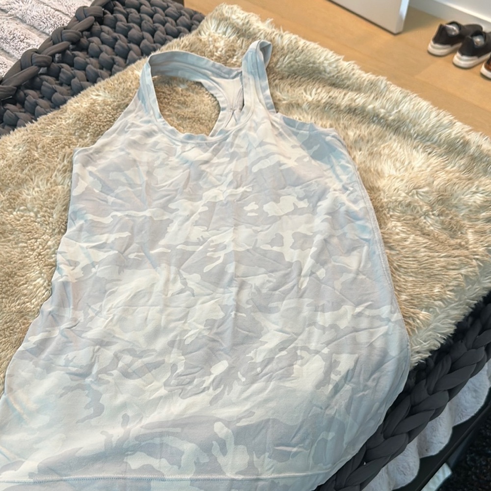 White Camouflage Tank Top